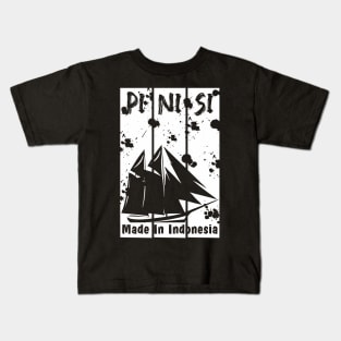 Ethnic Tshirt (Pinisi - dark) Kids T-Shirt